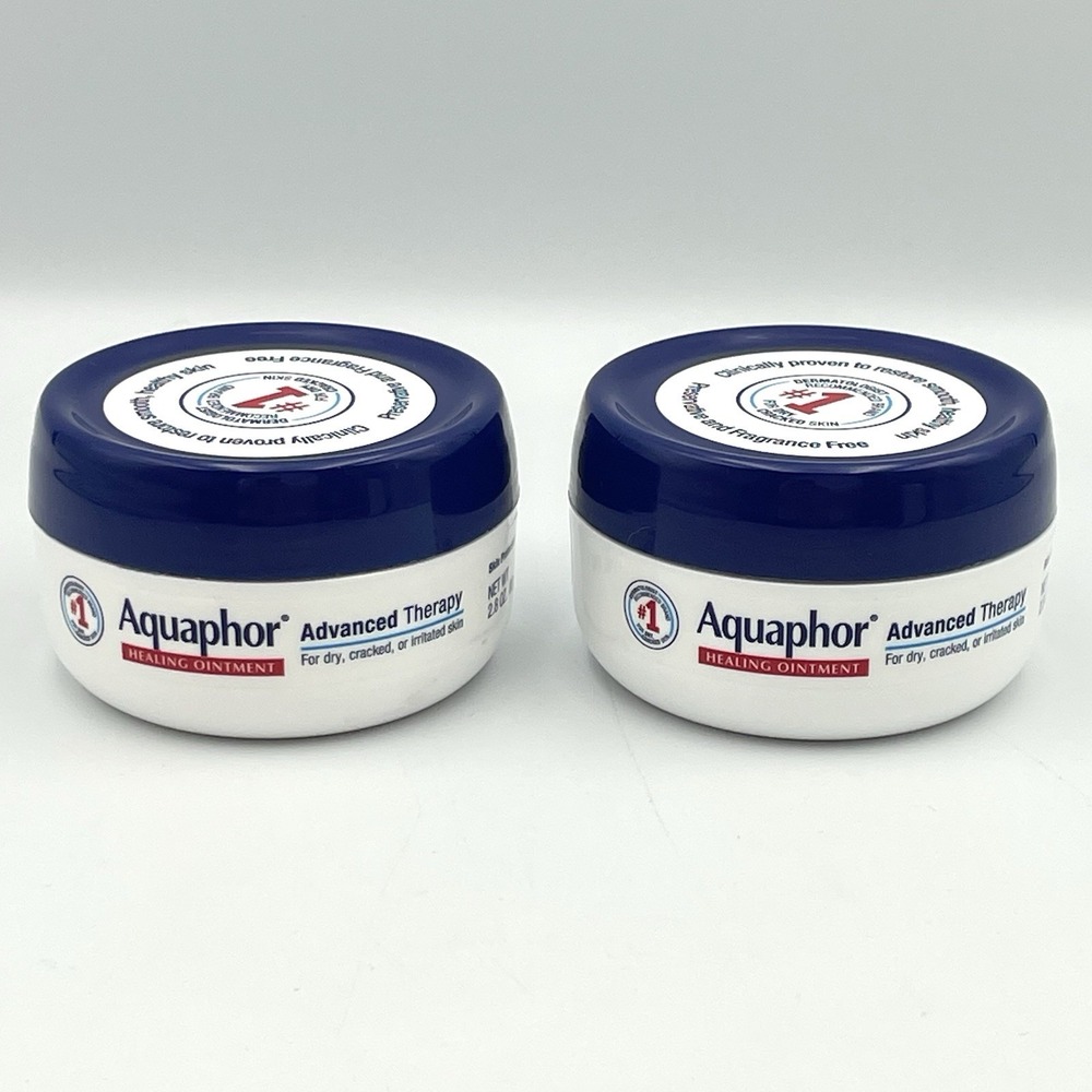 NEW Aquaphor Advanced Therapy Healing Ointment 2.8 oz‎ (80g) Lot of 2 Dry Skin